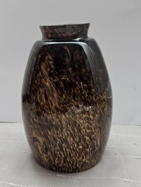 Vintage Pendant Light Replacement Glass Amber Swirl Cheetah Tiger Eye